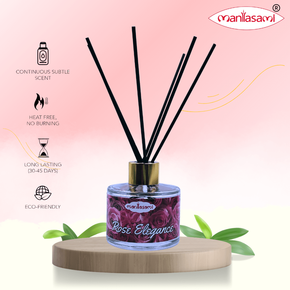 Rose Fragrance Reed Diffuser- LargAroma
