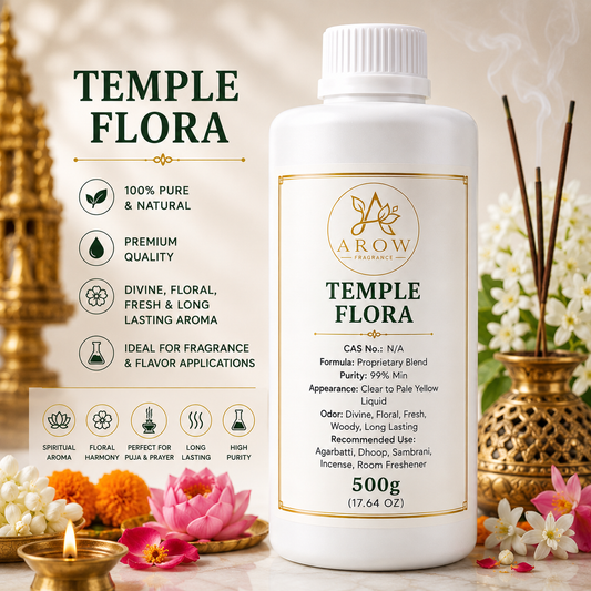 Temple Flora Fragrance for Agarbatti | Premium Floral Incense Fragrance Oil