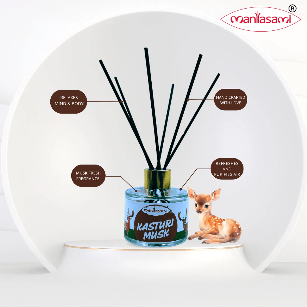 Kasturi Musk Luxury Reed Diffuser - LargAroma
