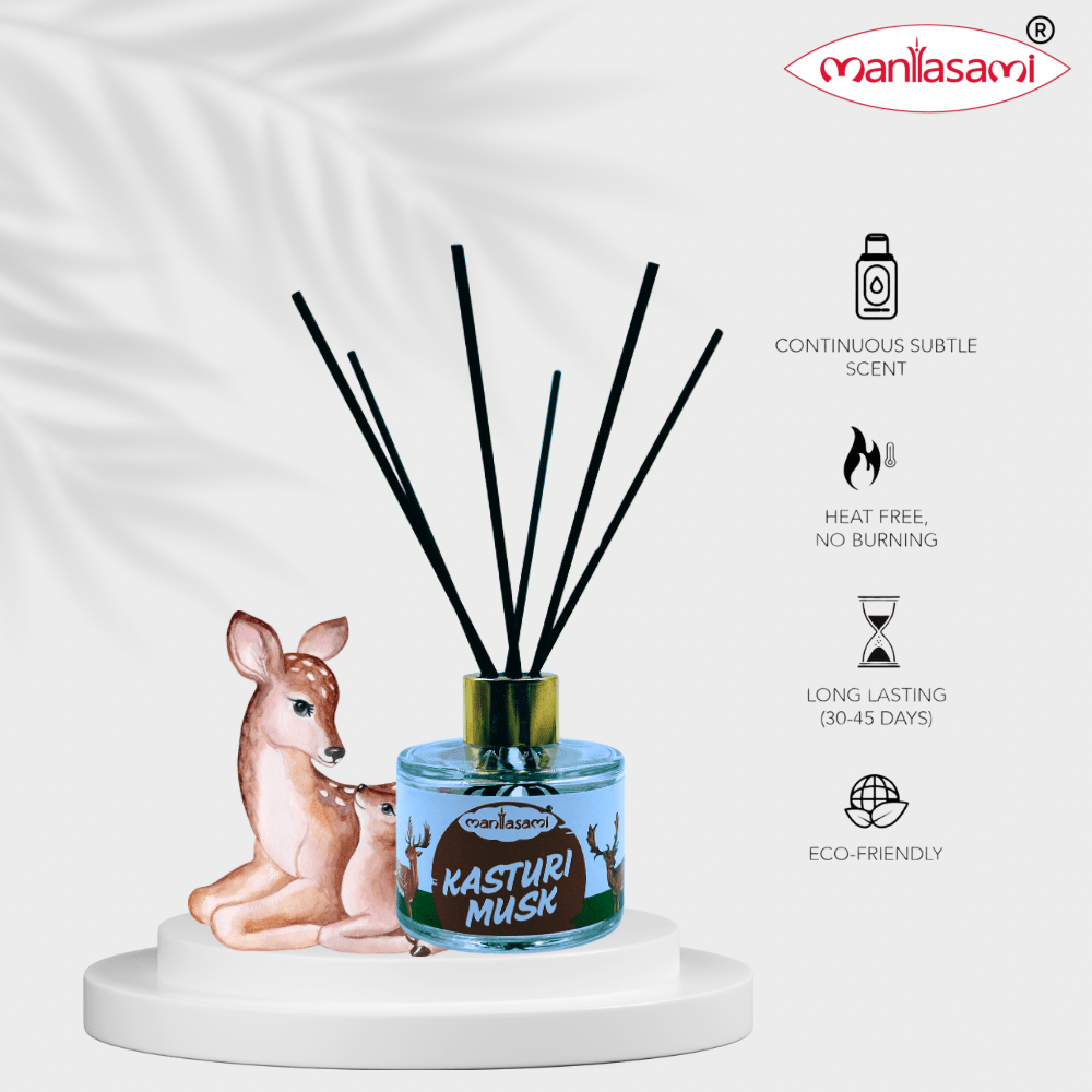 Kasturi Musk Luxury Reed Diffuser- LargAroma