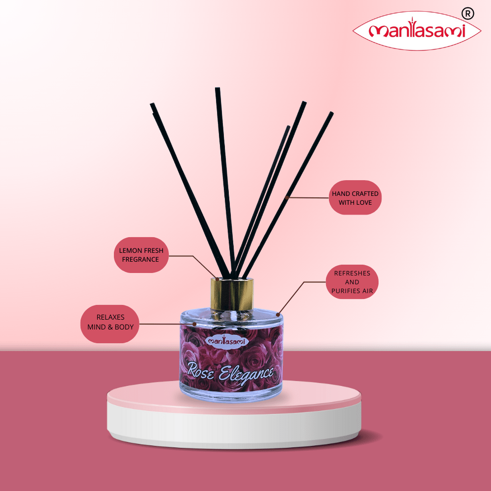 Rose Fragrance Reed Diffuser - LargAroma
