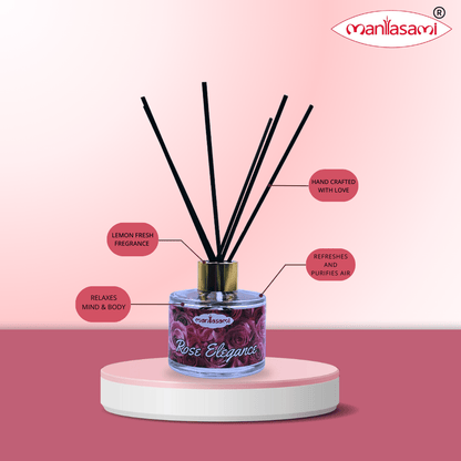 Rose Fragrance Reed Diffuser - LargAroma