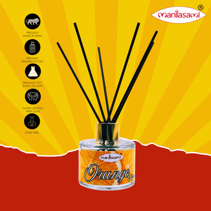 Orange Citrus Bliss Reed Diffuser: Energize Your Space - LargAroma